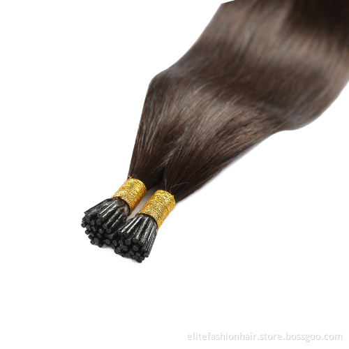 High quality double drawn rumy human pre bonded hair Invisible 12''-30'' straight Stick I tip Hair Extension I TIP HAIR
